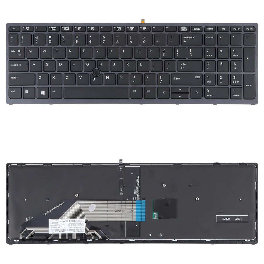Hp Zbook 15 / 17 G3 us Keyboard with Backlight and Pointing - Black