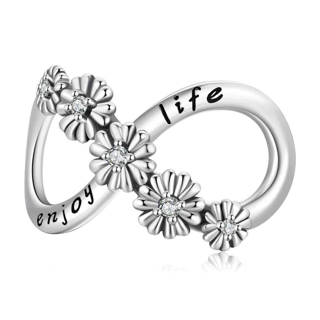 925 Sterling Silver Floral Bead Bracelet / Necklace Accessory