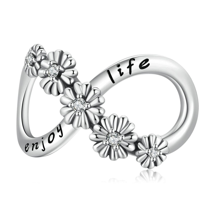 925 Sterling Silver Floral Bead Bracelet / Necklace Accessory