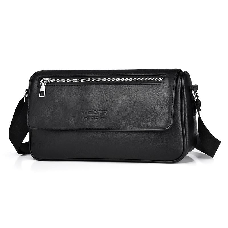 Waterproof Men Crossbody Bag Large Capacity - Black