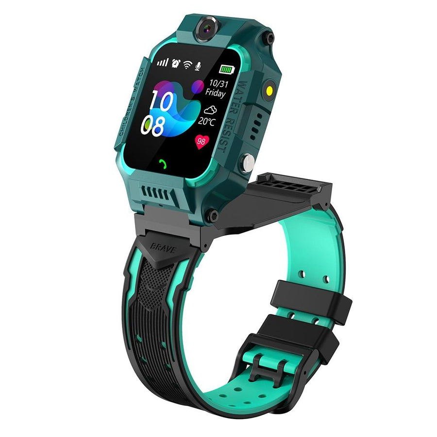 1.44 Inch 360-Degree Rotating Positioning Camera Smart Waterproof Children Calling Watch - Green
