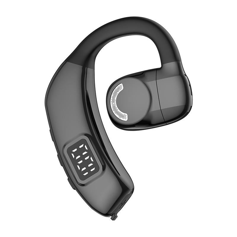 Wireless Earbuds with Digital Display and Stereo Sound - Black