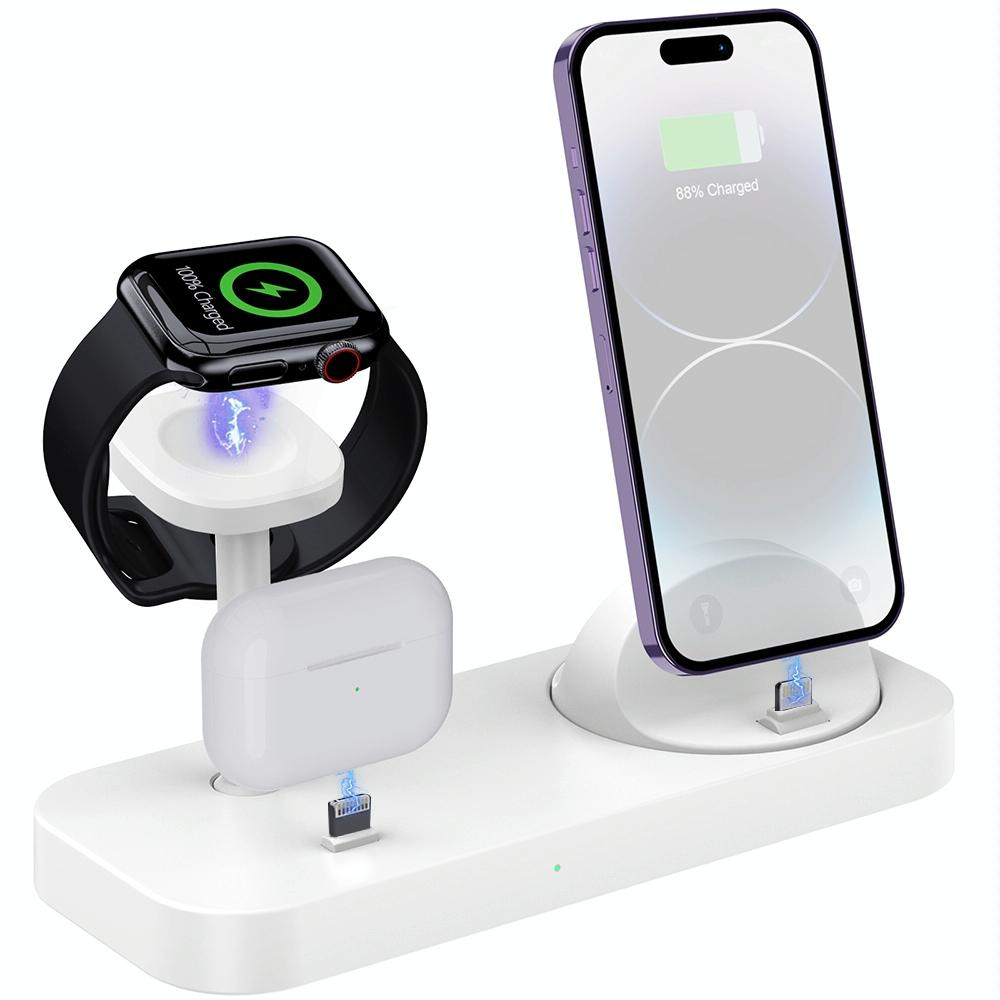 4 In 1 Charging Stand For Apple Watch And Airpods - White