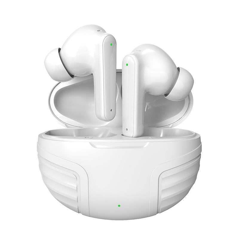 Wireless Noise-cancelling Earbuds with Charging Case - White
