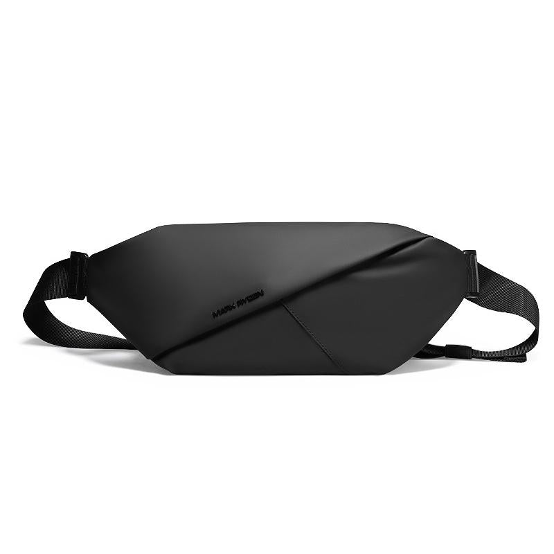 Men Casual Sports Chest Bag Lightweight Shoulder Bag - Elegant Black 7786