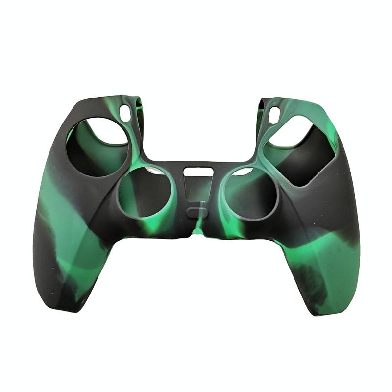 2-pack Non-slip Silicone Handle Covers for Ps5 Controllers - Dark Green