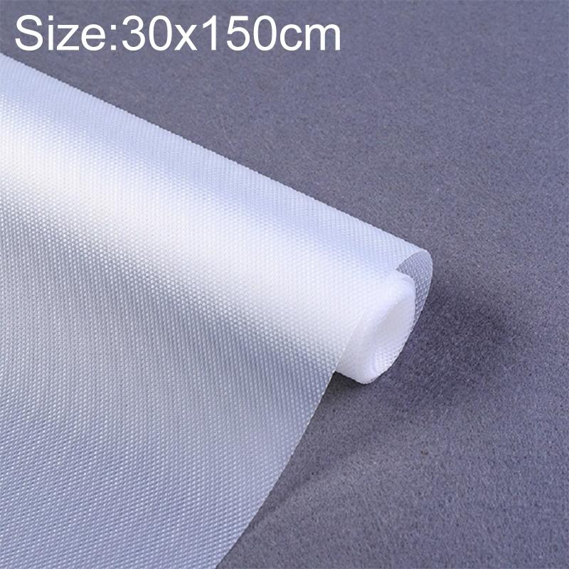 Waterproof Diamond Texture Cut off Cabinet Drawer Mat - 30x150cm - White