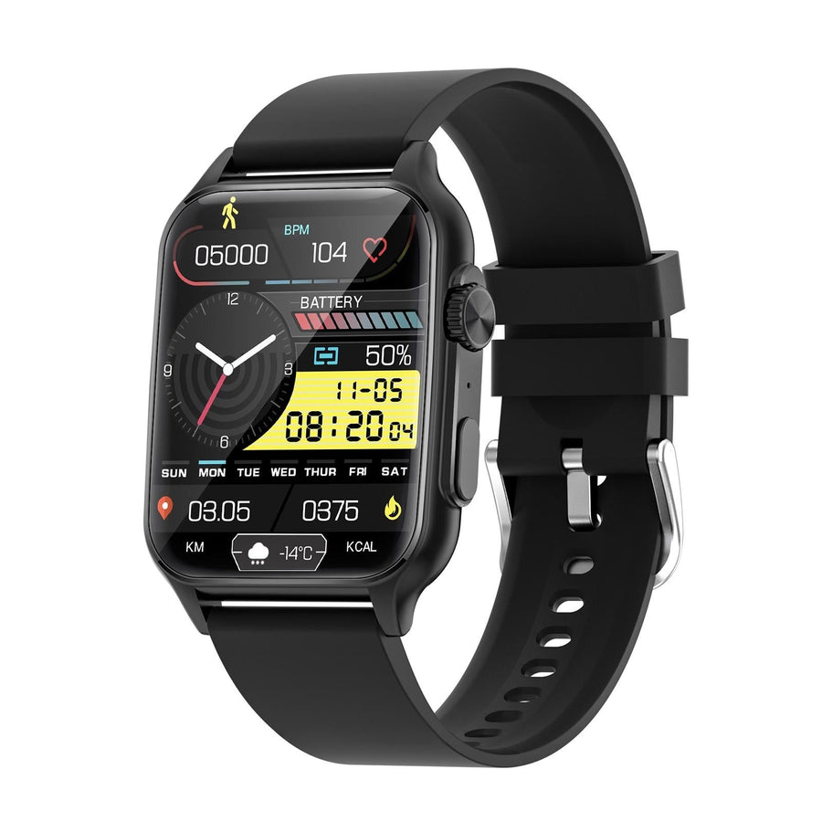 1.96 Inch Ips Screen Smart Watch Supports Bluetooth Calls / Blood Oxygen Monitoring - Black