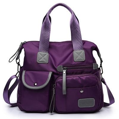 Versatile Oxford Cloth Shoulder Bag for Women - Purple