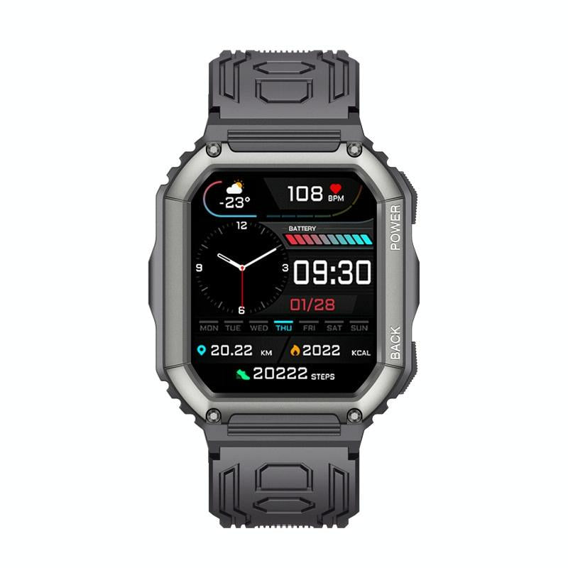 1.8 Inch Heart Rate Blood Pressure Monitoring Smart Calling Watch - Black
