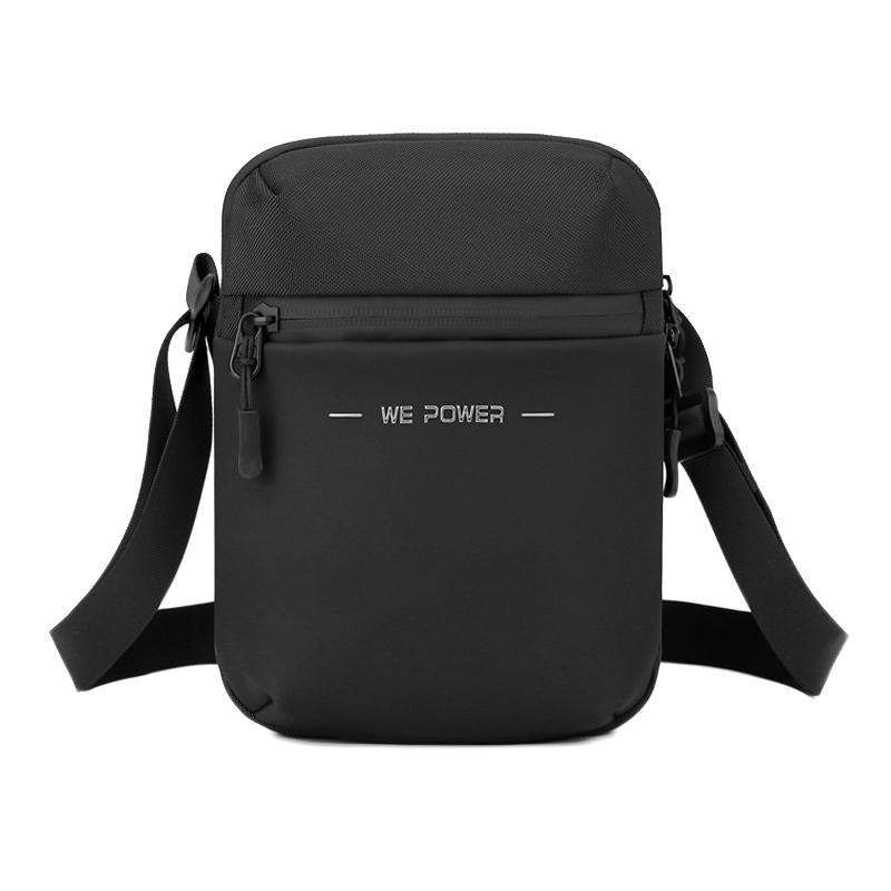 Simple Men Crossbody Bag Business Casual Shoulder Sling For Everyday Use - Black