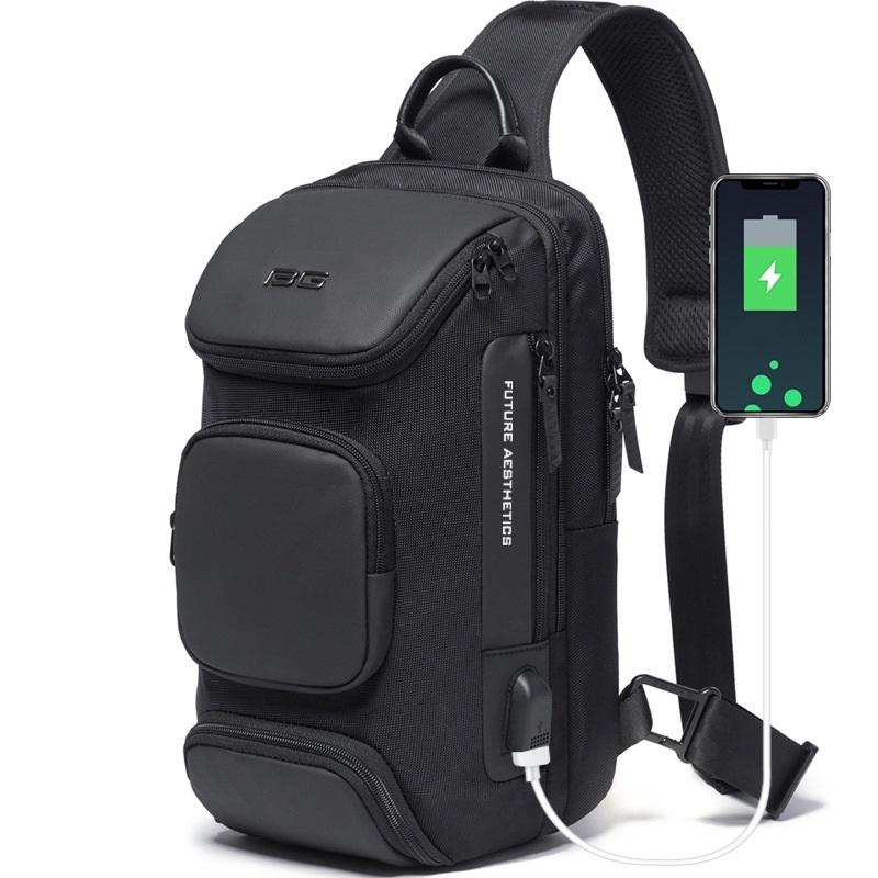 Stylish Men Crossbody Bag Versatile And Durable - Black
