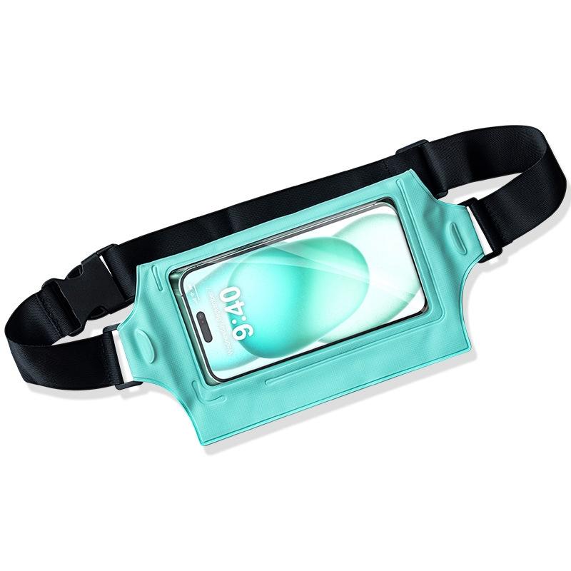 Waterproof Waist Bag For Mobile Phone And Sports - Mint Blue