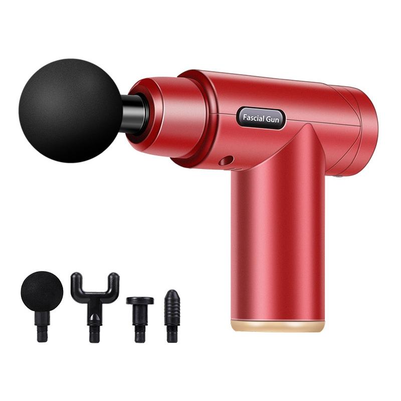 Fascia Mini Electric Muscle Portable Fitness Muscle Relaxing Massager / Massage Gun - Superior Red