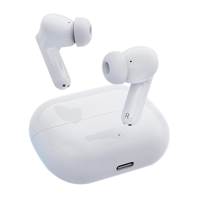 Wireless Active Noise-cancelling Earbuds - White
