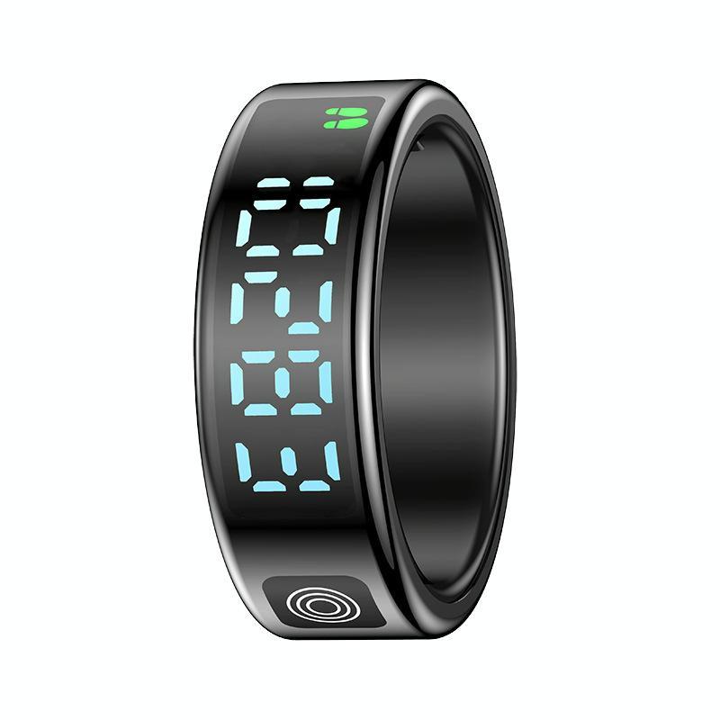 Smart Ring Gesture Control Health Monitoring Sports Modes - Black