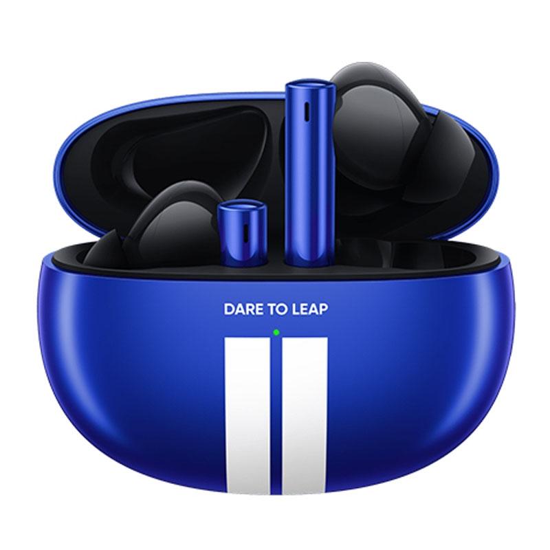 Blue Wireless Active Noise-cancelling Earbuds for Sports