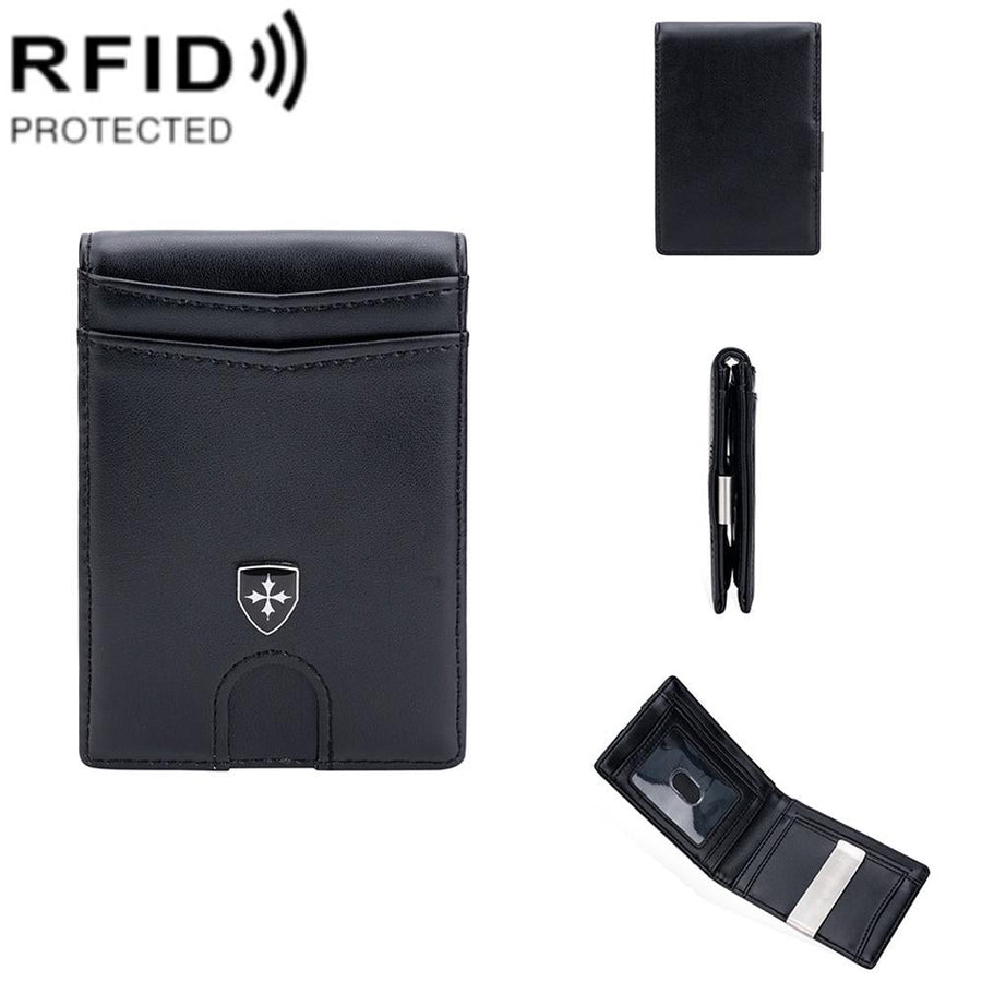 Secure Multi-card Wallet with Rfid Protection - Black
