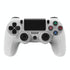 Wireless Bluetooth Game Controller for Ps4 with Dual Vibration and Light Strip - White