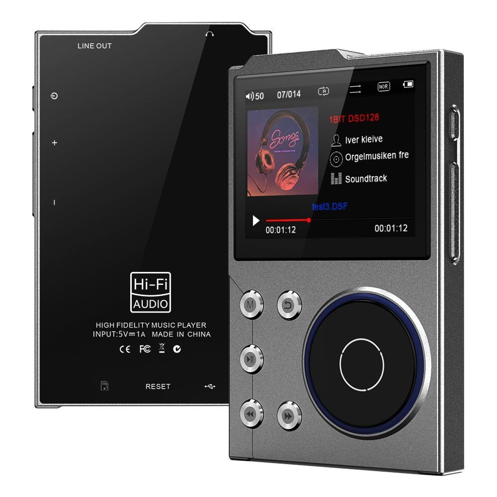 2.4 Inch Hifi Bluetooth Music Player Dsd256 Mastering Sound Quality 16Gb+16Gb Memory - Gray - 16Gb