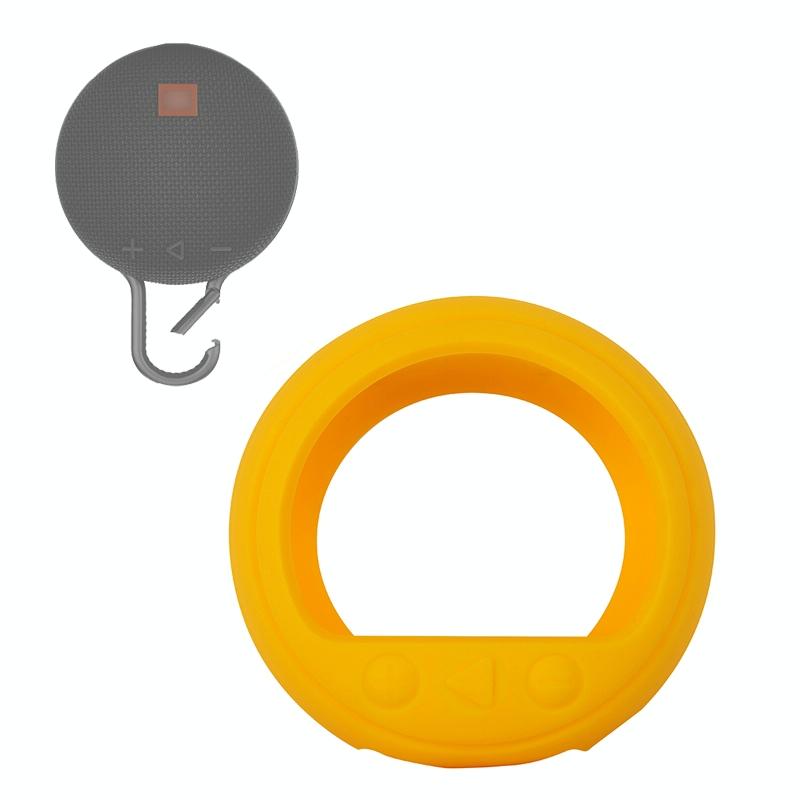 Soft Silicone Protective Cover for Jbl Clip 3 Bluetooth Speaker - Yellow