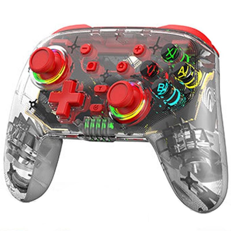 Wireless Dual Vibration Gamepad for Ps3 / Ps4 with Rgb Lights - Red
