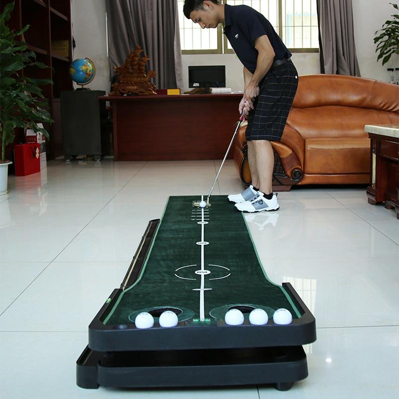 Tl010 Indoor Golf Adjustable Slope Push Rod Practice Home Velvet Practice Blanket Single Exercise Device English Packagi