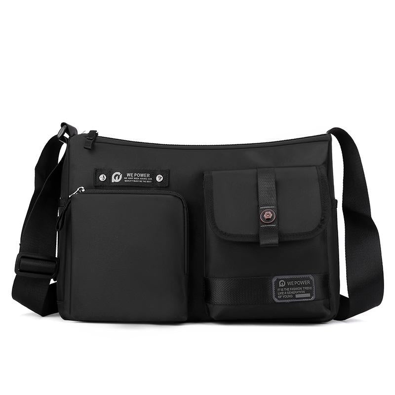 Crossbody Shoulder Bag For Casual Men Outdoor Functionality - Black
