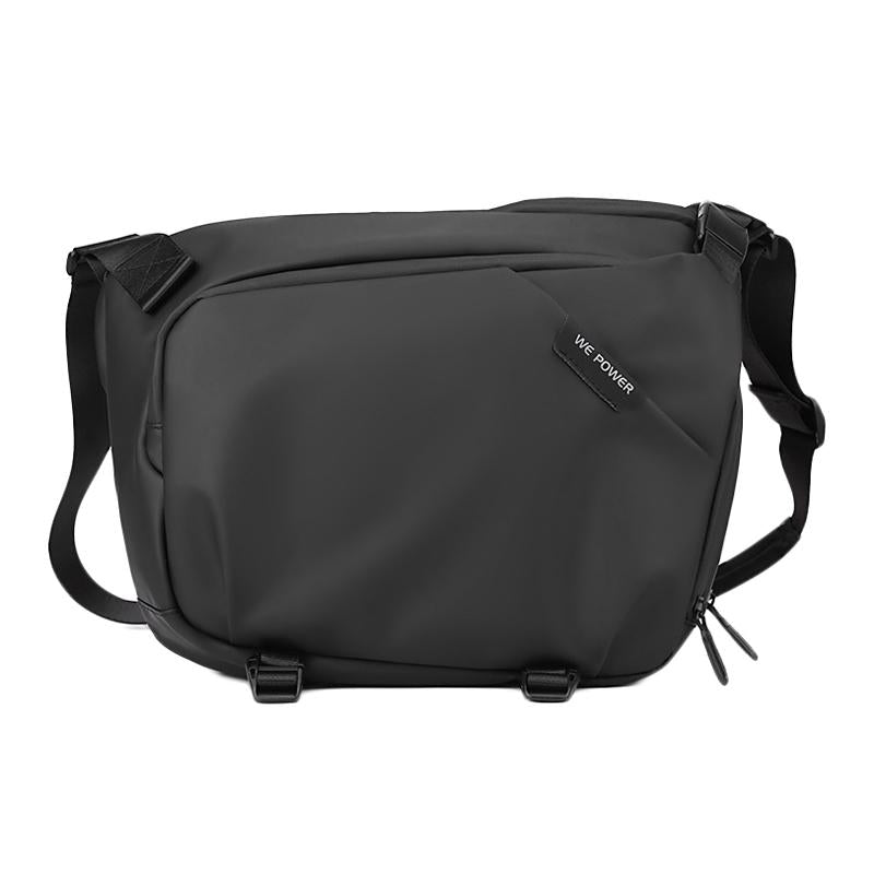 Waterproof Men Crossbody Bag Large Capacity Multifunctional Shoulder Bag - Black