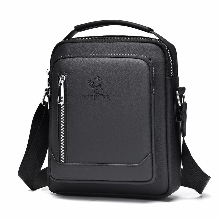 Men Multifunctional Crossbody Bag Versatile Single Shoulder Carry - Black