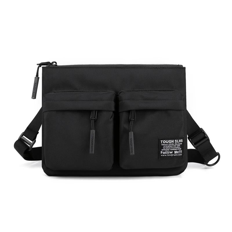 Leisure Sports Chest Bag Lightweight Shoulder Bag For Men - Black