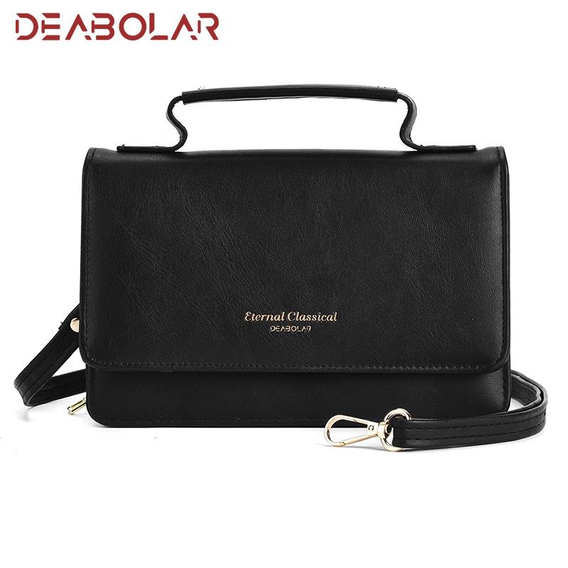 Versatile Small Square Shoulder Phone Bag - Compact & Functional - Black