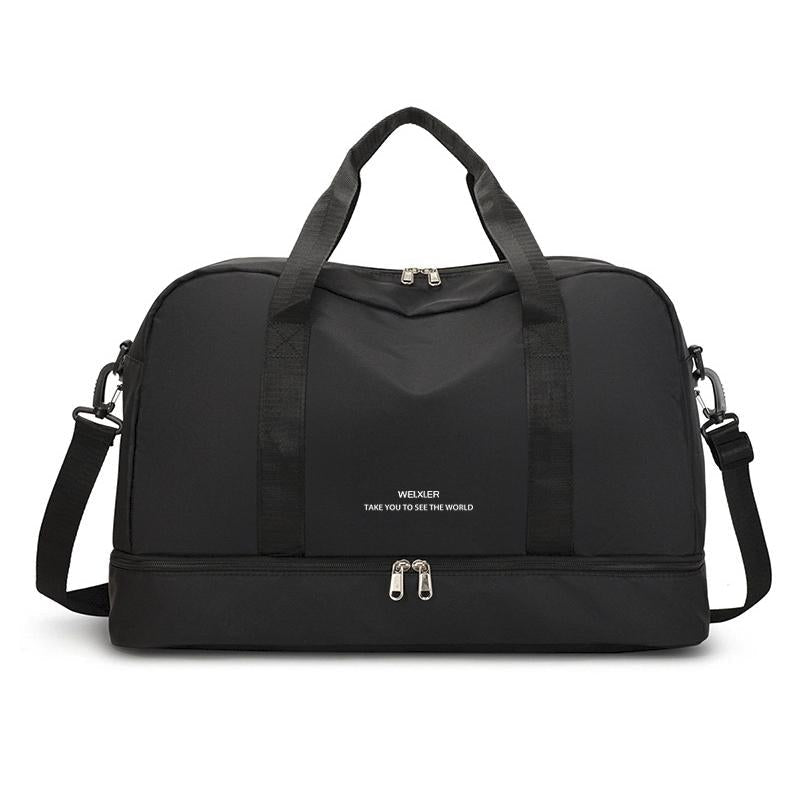 Lightweight Travel Duffel Bag Large Capacity - Black