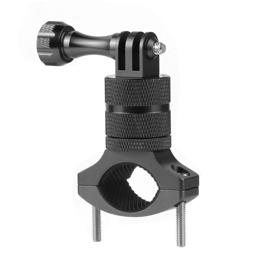 Action Camera Bicycle Mounting Bracket - Aluminum Alloy Clip - Black