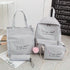 Versatile 4-piece Travel Backpack Set - Light Grey
