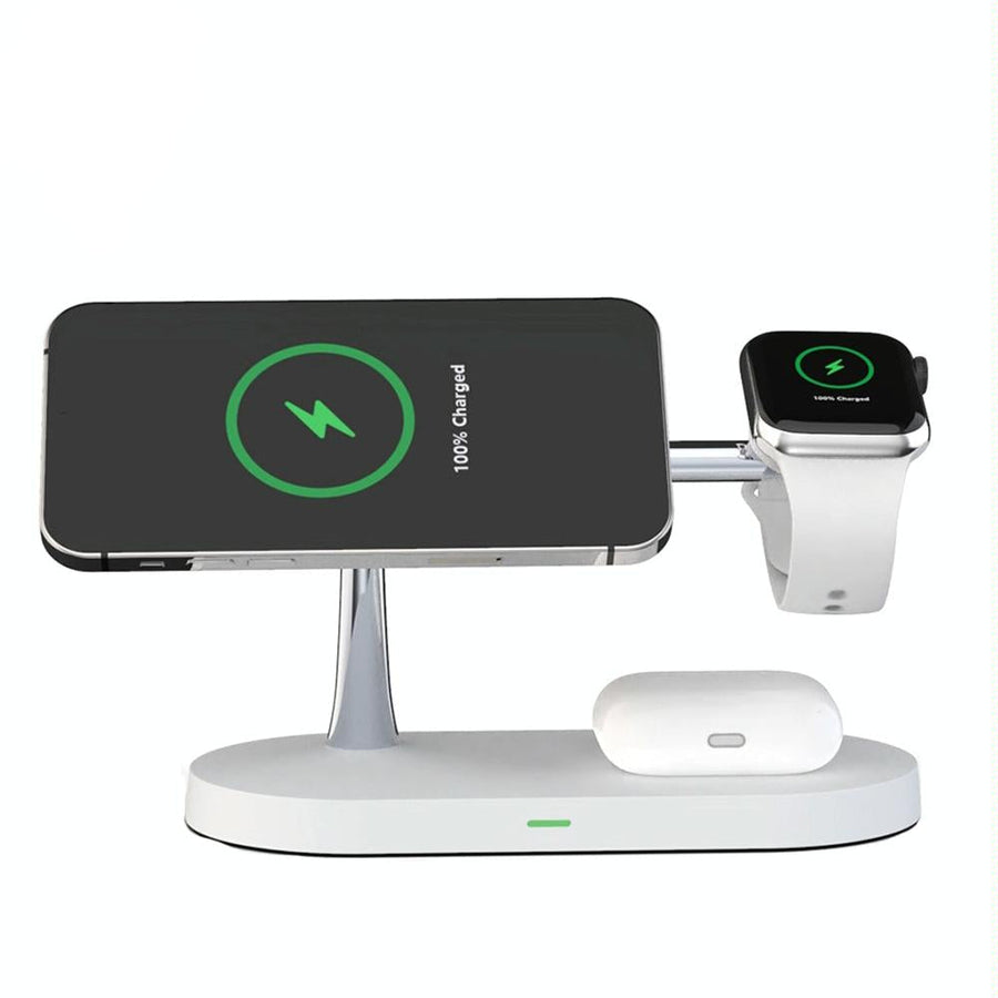 3 In 1 Wireless Charger With Night Light 15W - White
