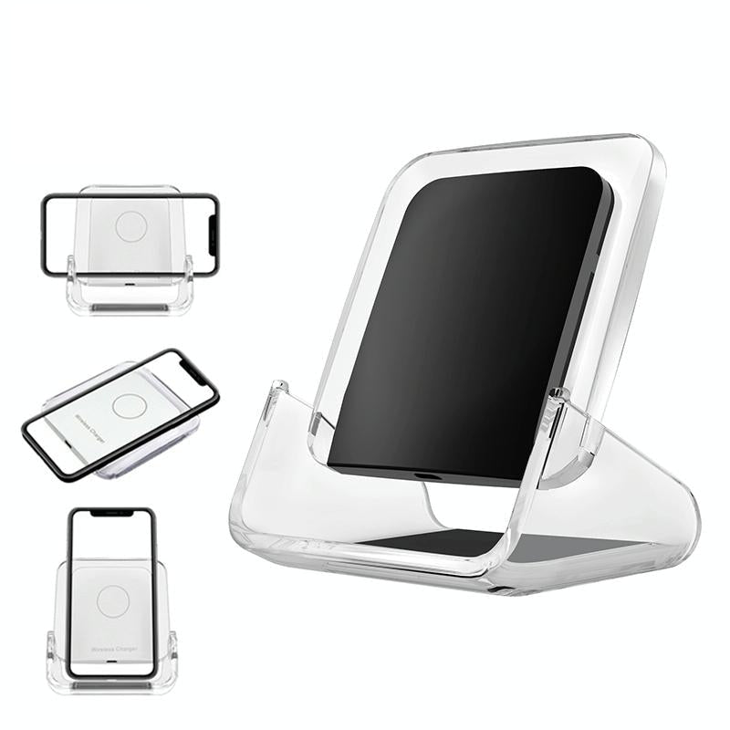10W 3 In 1 Vertical Wireless Charger - Black