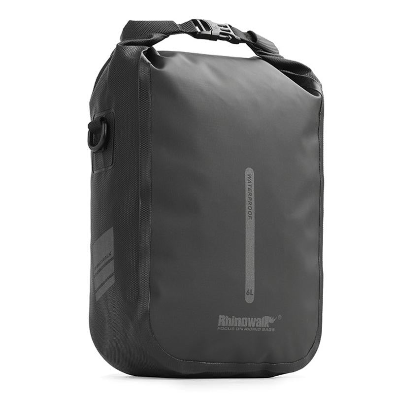 6L Waterproof Cycling Front Fork Bag - Black