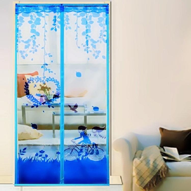 90x210cm Magnetic Anti-mosquit Screen for Summer - Blue