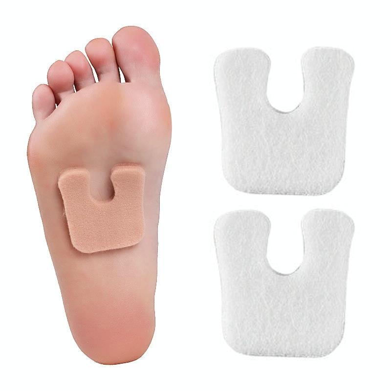 U-Type Sheep Felt Hairy Stickers Skin Colour - White