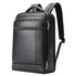 Large-capacity Business Laptop Backpack with Usb & Type-c Port - Black First-layer Cowhide