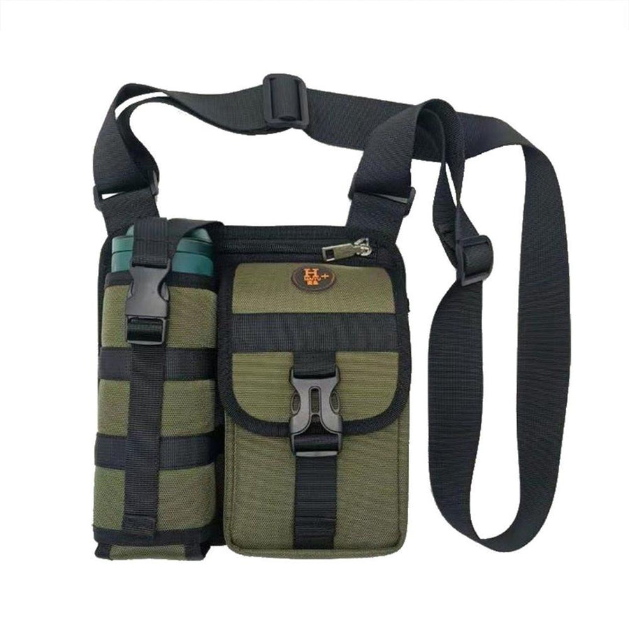 Waterproof Wear Resistant Cross Body Backpack For Outdoor Travel With Single Shoulder Design - Green