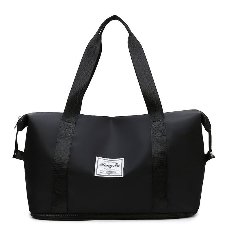 Sports Gym Duffel Bag with Wet / Dry Separation - Large Capacity - Black
