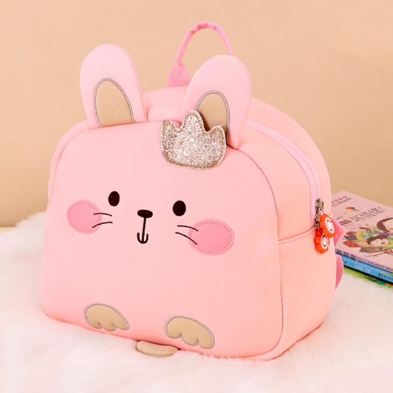 Kids' Anti-lost School Bag - Secure & Stylish - Pink Rabbit Large