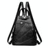 Women Leather Backpack - Secure & Stylish - Black