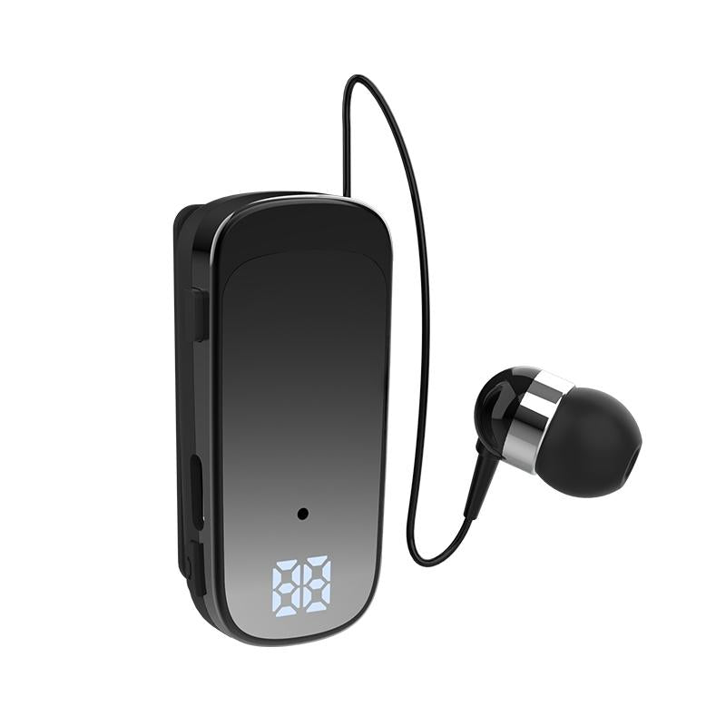 K65 Wireless Business Earbuds - Retractable Cable - Black