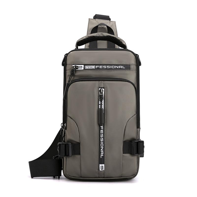 Men Chest Bag Shoulder Messenger Bag - Khaki