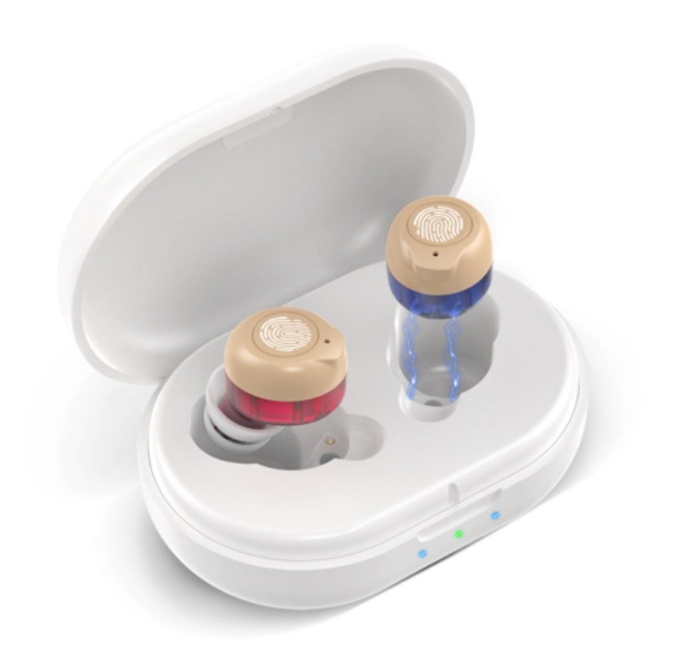 Young Sound Amplifier Compact Hearing Aid - Red Blue