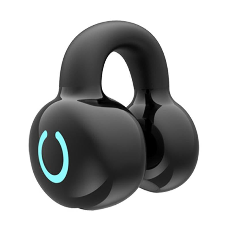 Wireless Bone Conduction Earphone - Single Ear Clamp Design - Black