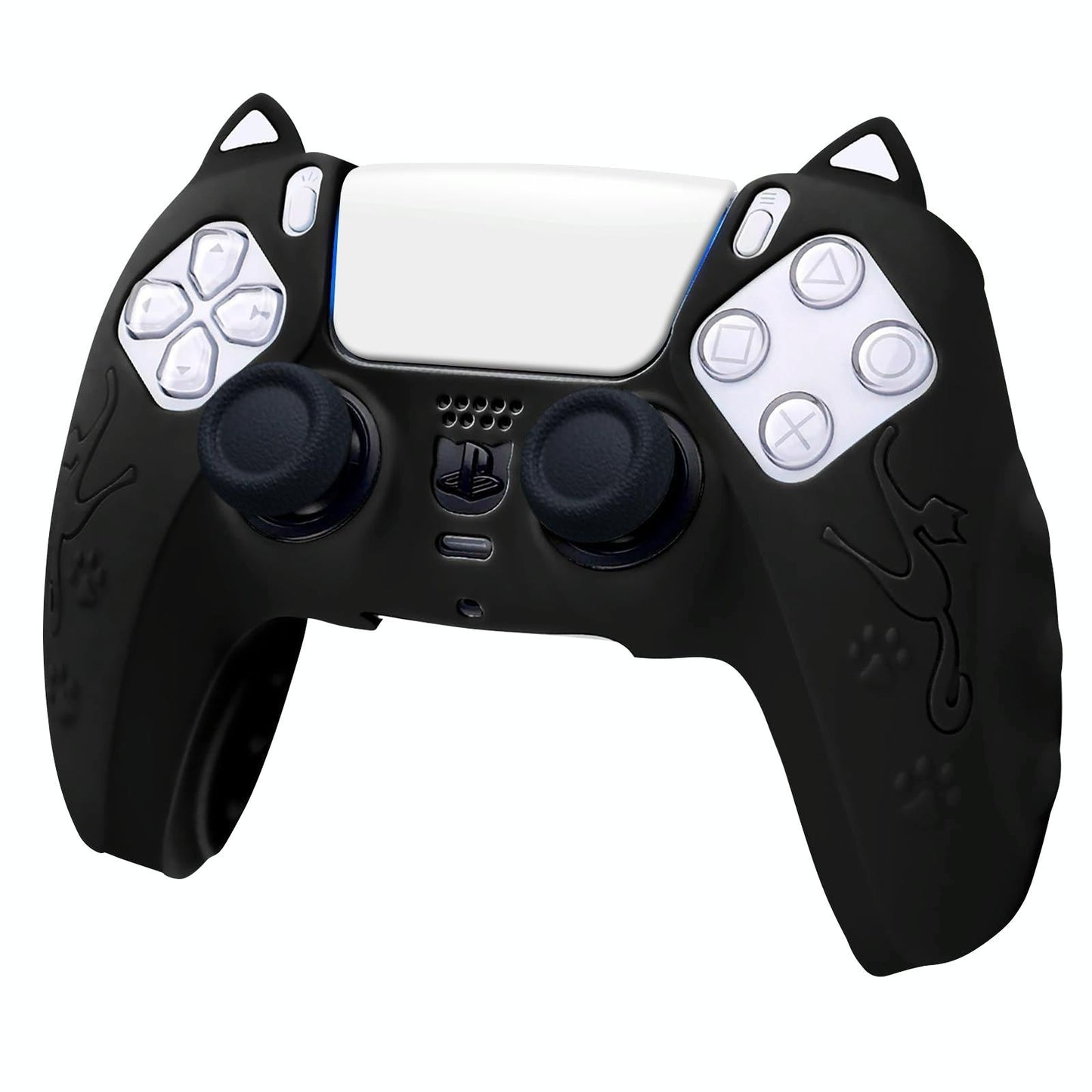 Silicone Cat Ear Gamepad Cover for Sony Ps5 - Black